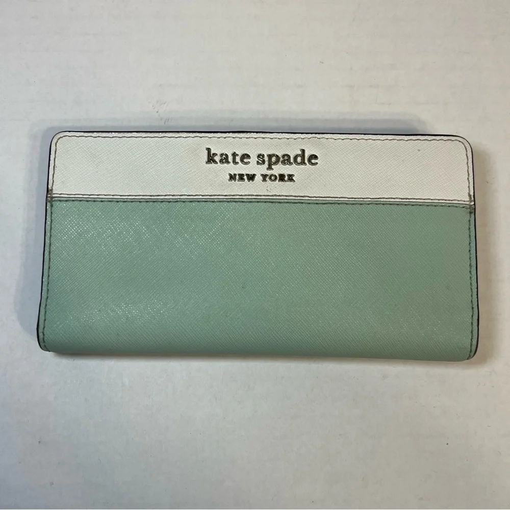 Kate Spade Staci color block‎ zipper around wallet
